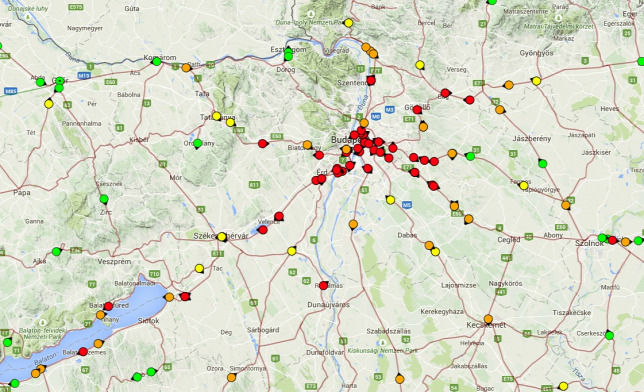 máv start térkép Tombol a vihar Budapesten, megbénult a közlekedés máv start térkép