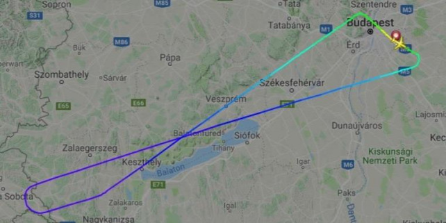 Forrás: Flightradar24.com